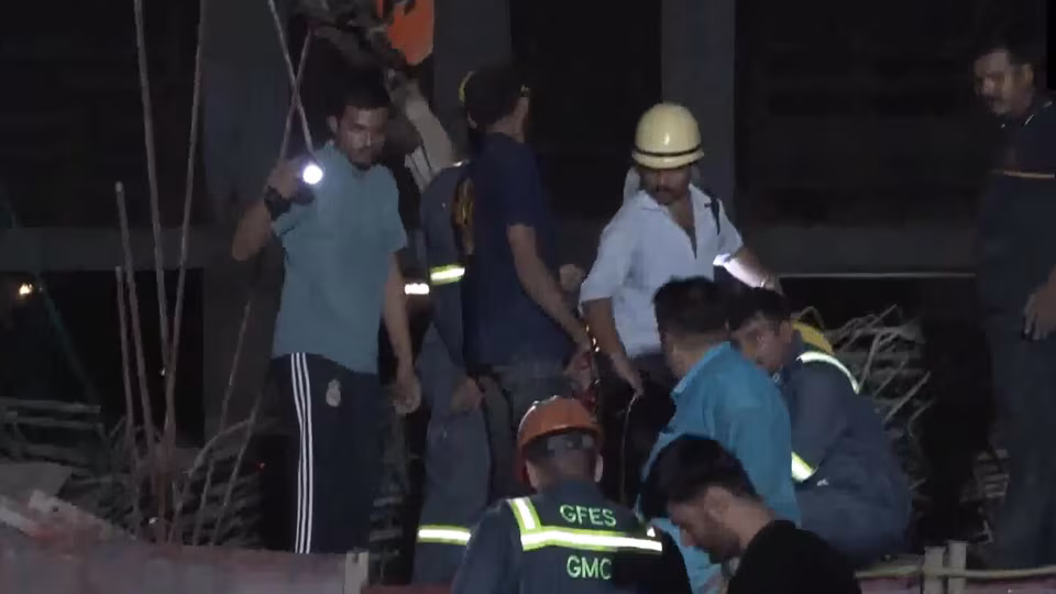 Scaffolding collapses at under-construction complex in Gujarat's Gandhinagar; 12 workers rescued, 10 still trapped